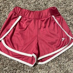 Pink and white Reebok shorts. Worn a couple times.